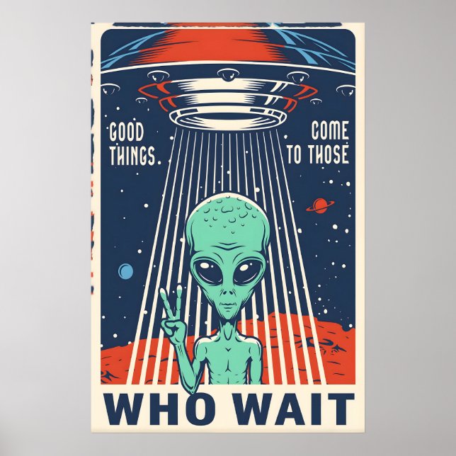 Good Things Alien Space Travel Poster Print  Stars (Front)