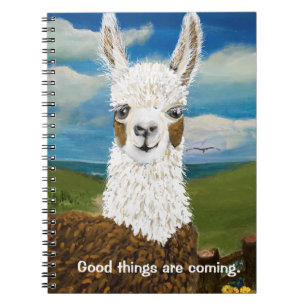 Good Things Are Coming Mama Llama Notebook