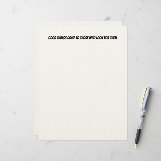 Good Things Custom Letterhead (Front/Back In Situ)