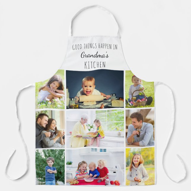 Good Things Happen in Grandma's Kitchen 9 Photo Apron (Front)