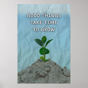 Good things take time to grow. Motivational Poster