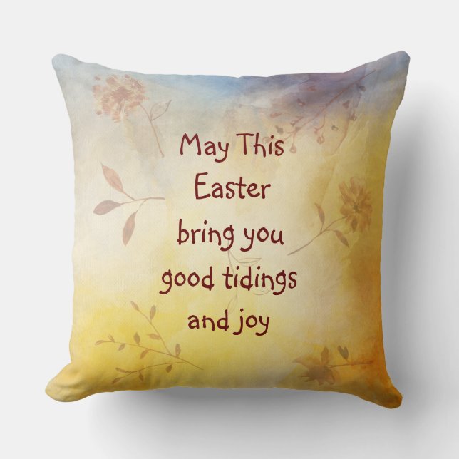 GOOD TIDINGS AND JOY CUSHION (Front)