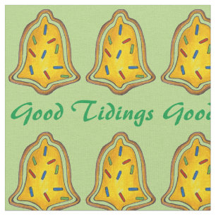 Good Tidings Bell Christmas Sugar Cookie Holiday Fabric