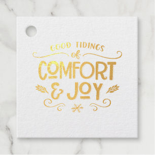 Good Tidings Of Comfort And Joy Christmas Holiday Favour Tags