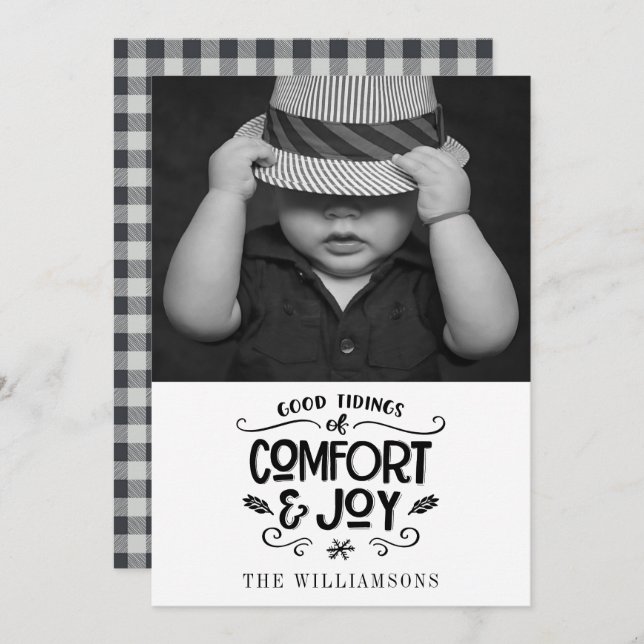 Good Tidings of Comfort and Joy | Modern Photo (Front/Back)