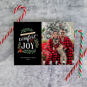 Good Tidings of Comfort and Joy Photo  Holiday Card