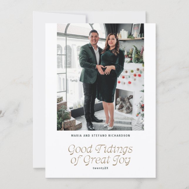 Good Tidings of Great Joy Photo Christmas Card (Front)