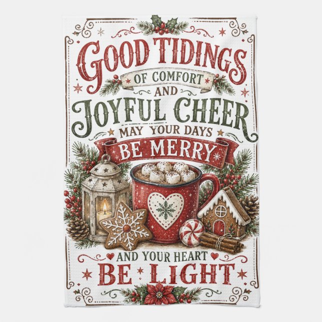 Good Tidings Tea Towel (Vertical)