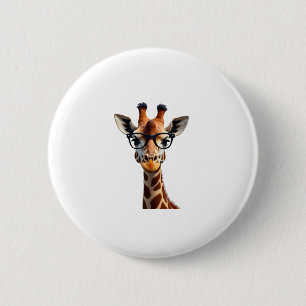 Good Time Hipster Giraffe T-Shirt Men's Women's Ch 6 Cm Round Badge