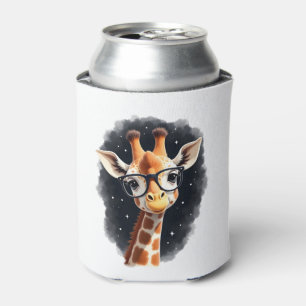 Good Time Hipster Giraffe T-Shirt Men's Women's Ch Can Cooler