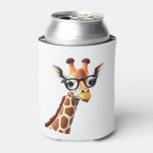 Good Time Hipster Giraffe T-Shirt Men's Women's Ch Can Cooler