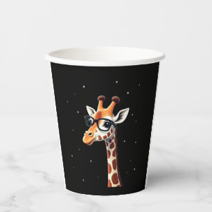 Good Time Hipster Giraffe T-Shirt Men's Women's Ch Paper Cups