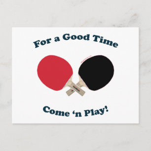 Good Time Ping Pong Postcard