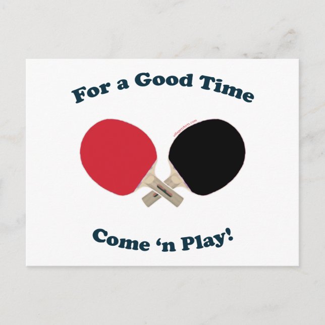 Good Time Ping Pong Postcard (Front)