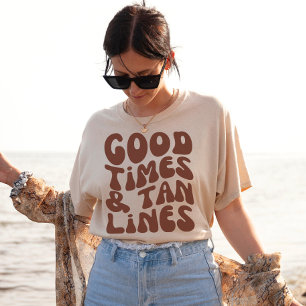 Good Times and Tan Lines   Boho Summer Vacation T-Shirt