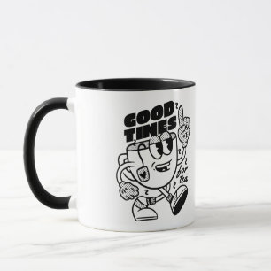 Good Times for Tea Minimalist Retro Tea Lover Mug