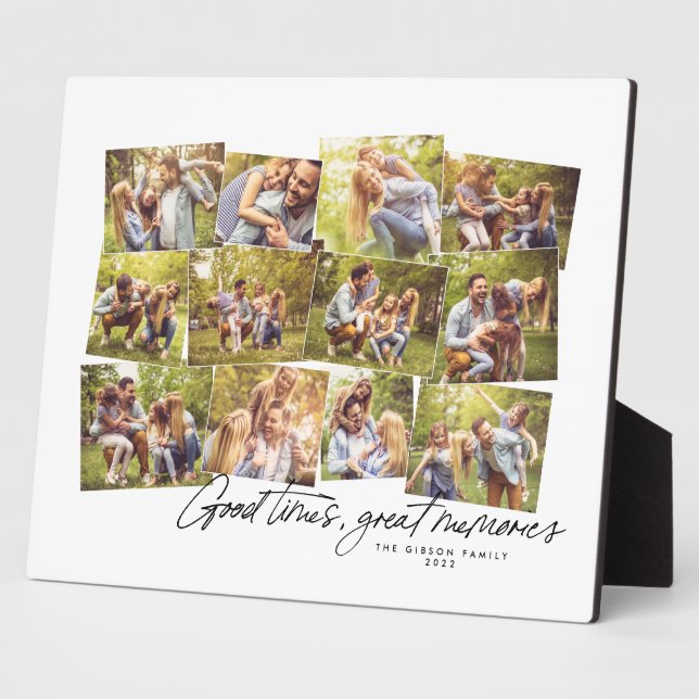 Good times great memories 12 photo family collage plaque (Side)