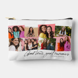 Good times great memories fun photo collage accessory pouch