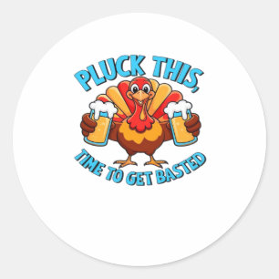 Good Times Happy Thamksgiving Classic T-Shirt Classic Round Sticker