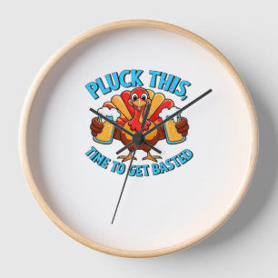 Good Times Happy Thamksgiving Classic T-Shirt Clock