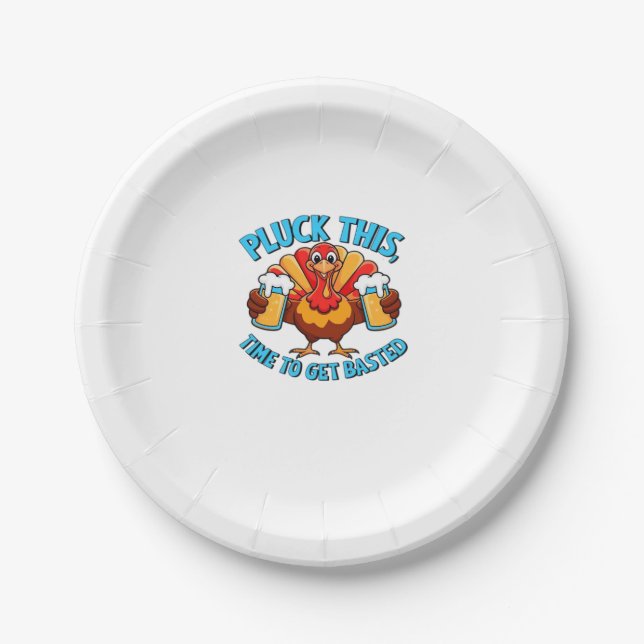 Good Times Happy Thamksgiving Classic T-Shirt Paper Plate (Front)