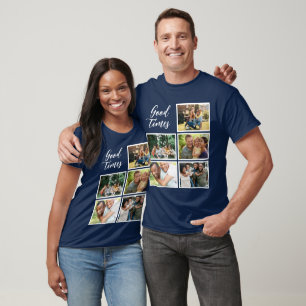 Good Times Modern Holiday Family Photo Collage T-Shirt