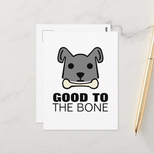 Good to the Bone, Dog Postcard (Front/Back In Situ)