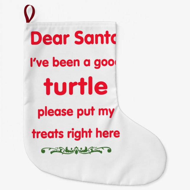 good turtle large christmas stocking (Front)
