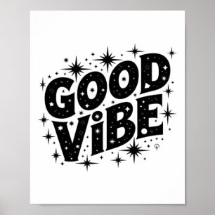 Good Vibe Stars Sticker Poster