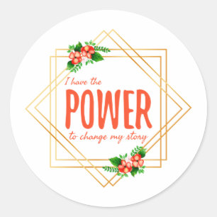 good vibes affirmations for hard workers classic round sticker