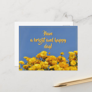 Good vibes and sunny day holiday postcard