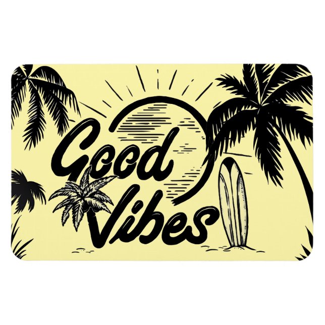 "Good Vibes" Art Design Magnet (Horizontal)