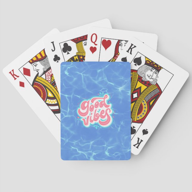 Good Vibes Beach/pool  Playing Cards (Back)