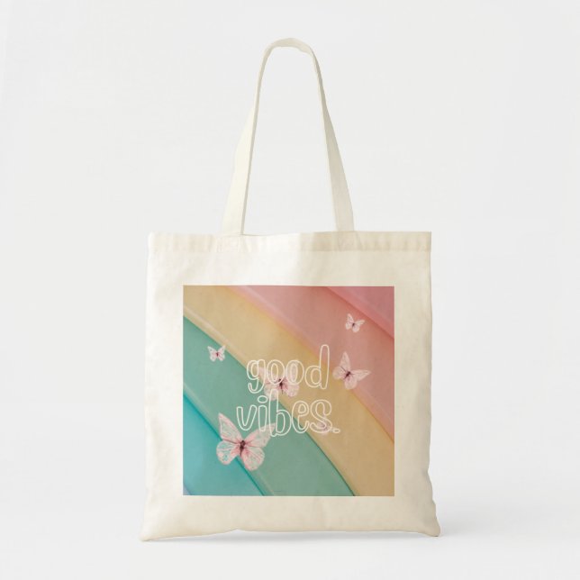 Good Vibes Butterflies (Not Pastel) Tote Bag (Front)
