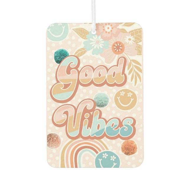 Good Vibes Car Air Freshener (Front)