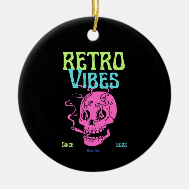 Good vibes ceramic ornament (Front)