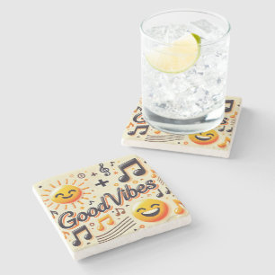 ☀️ + 🎶 = GOOD VIBES Coaster