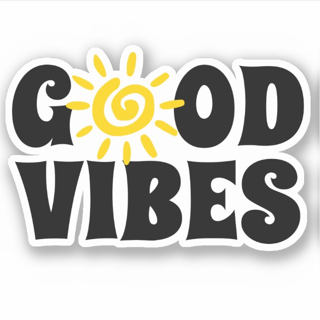 Good Vibes | Custom Cut Vinyl Sticker (Front)