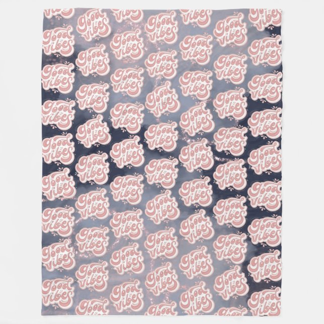 Good Vibes Fleece Blanket (Front)