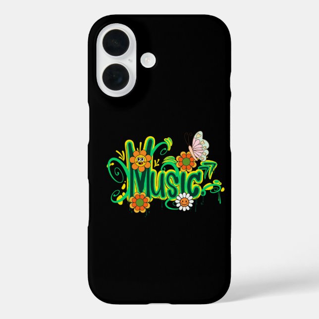 Good Vibes Illustration Typography Case-Mate iPhone Case (Back)
