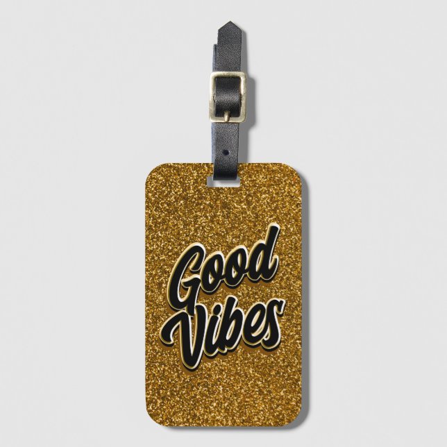 Good Vibes Luggage Tag (Front Vertical)