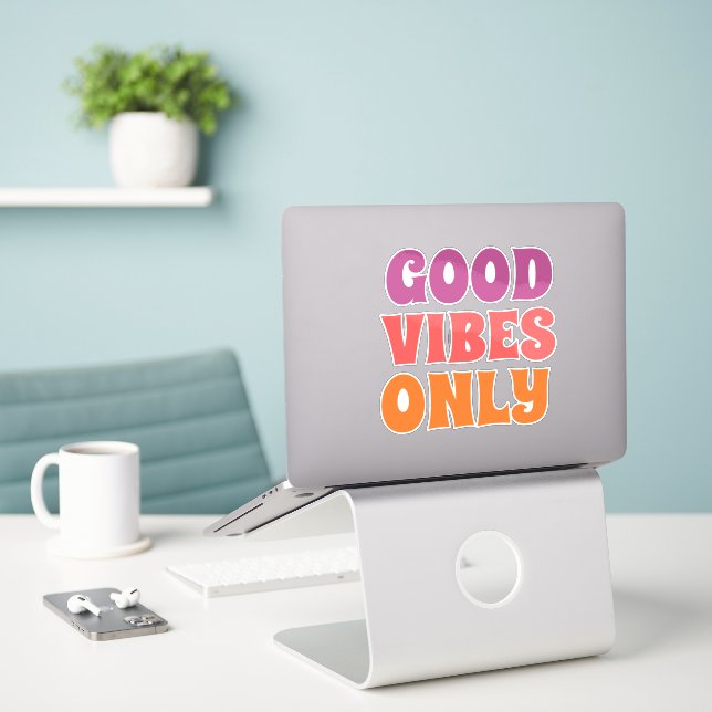 good vibes only (Laptop On Desk)