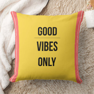 Good Vibes Only — 90s Maximalist Throw Pillow
