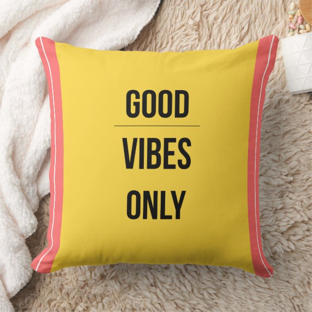 Good Vibes Only — 90s Maximalist Throw Pillow (Blanket)