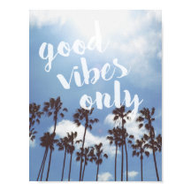 Good Vibes Only Beach Inspirational Quote Poster