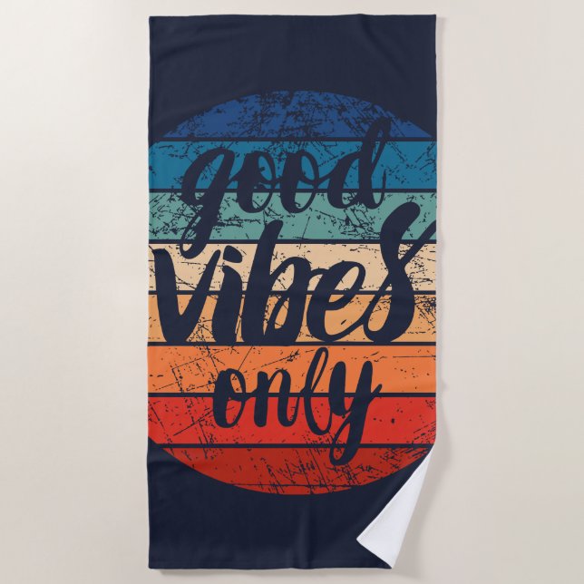 Good Vibes Only Beach Towel (Front)