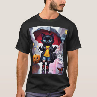 Good Vibes Only: Cat in the Rain Graphic T-Shirt