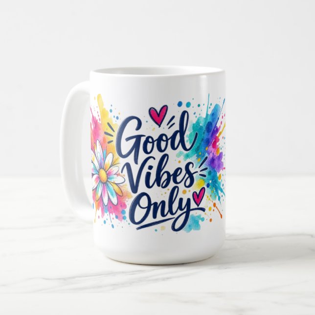 Good Vibes Only Coffee Mug (Front Left)