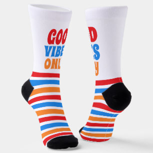 Good Vibes Only Colourful Fun Socks