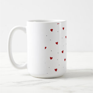 Good Vibes Only Colourful Rainbow Hearts Water Bot Coffee Mug